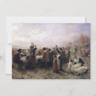 The First Thanksgiving at Plymouth by Brownscombe Holiday Card