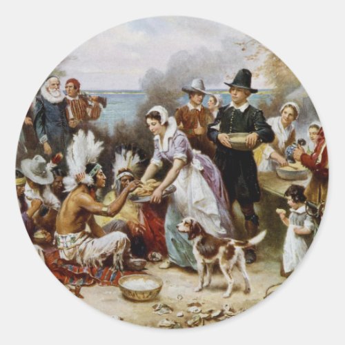 The First Thanksgiving Classic Round Sticker