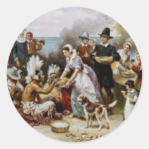 The First Thanksgiving Classic Round Sticker