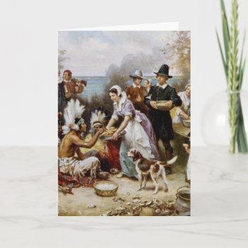 The First Thanksgiving Holiday Card by Moma_Art_Shop at Zazzle