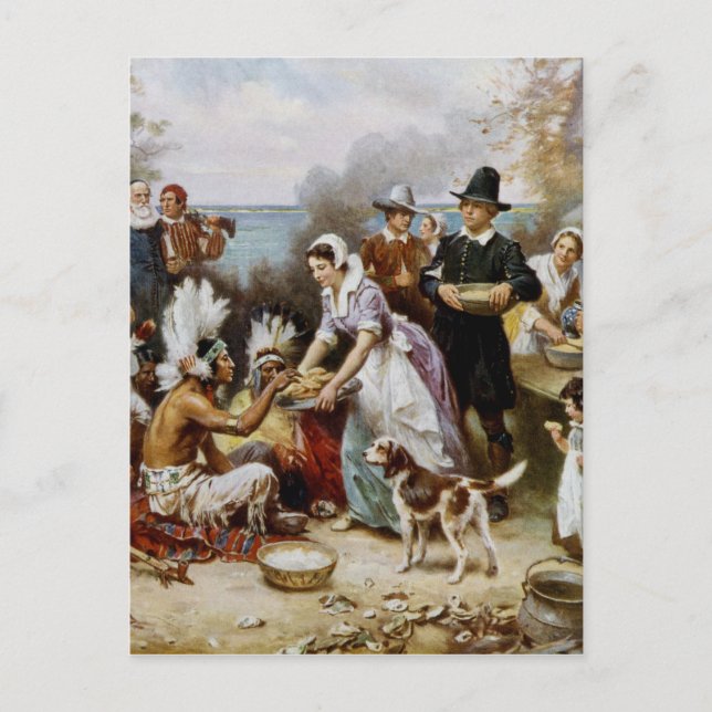 The First Thanksgiving Holiday Postcard (Front)