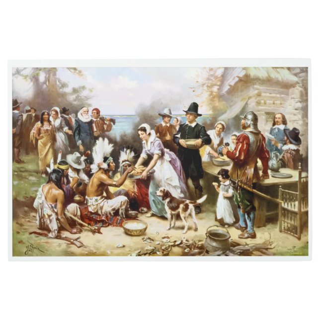 The First Thanksgiving Metal Print (Front)