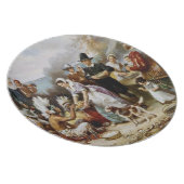The First Thanksgiving Painting Melamine Plate (Right Side)