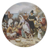 The First Thanksgiving Painting Melamine Plate (Front)