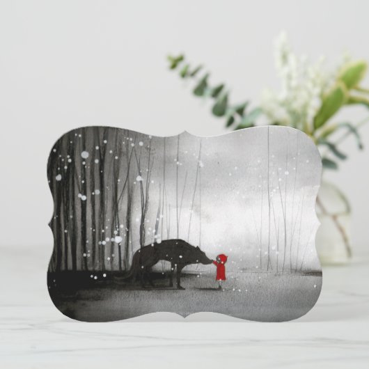 "The First Touch " 5x7 Invitation (Standing Front)