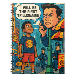 the First Trillionaire Comic Art Motivational Notebook
