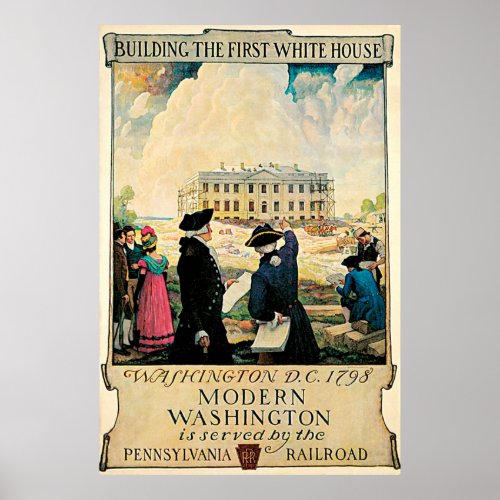 The First White House Vintage Poster