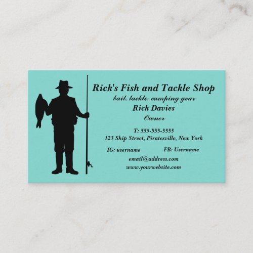 The Fish and Tackle Sporting Goods Store Business Card