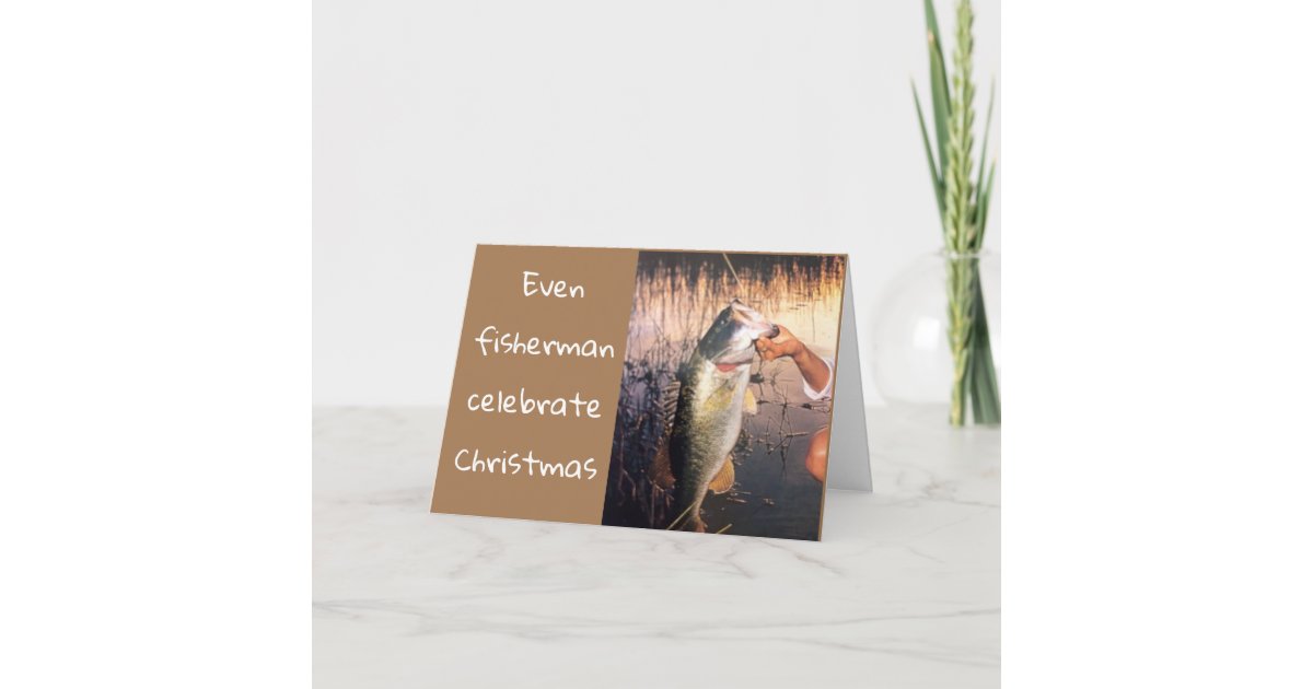 THE FISH ARE CELEBRATING CHRISTMAS HUMOR CARD | Zazzle