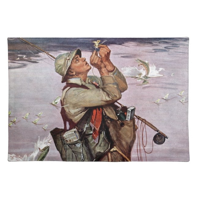 The Fish are Jumping Cloth Placemat (Front)