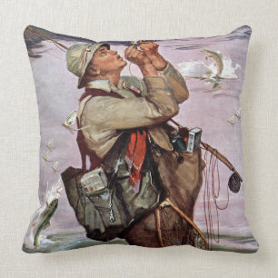 The Fish are Jumping Throw Pillow