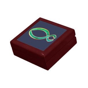 The Fish Christian symbol. Gift Box