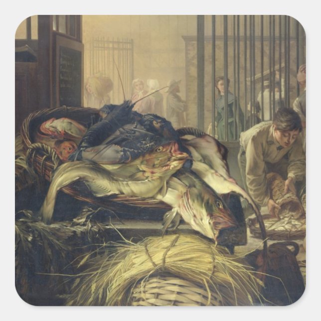 The Fish Market Square Sticker (Front)