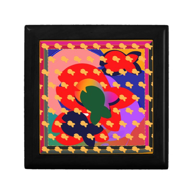 The Fish Pond Decorative Keepsake Jewelry  Gift Box (Front)