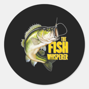 The Fish Whisperer Fishing Novelty Fisherman Gift Classic Round Sticker