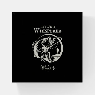 The Fish Whisperer Funny Angler with Any Name Paperweight