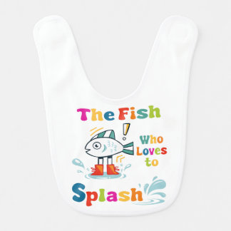 The fish who loves to splash baby bib