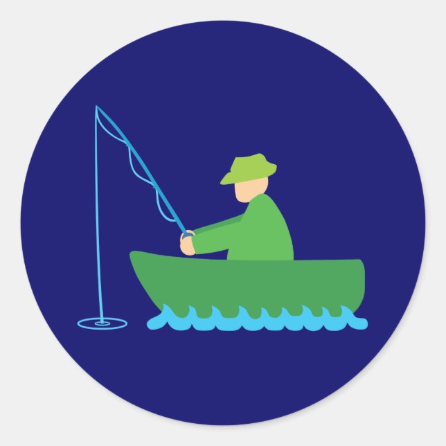 The Fisherman Classic Round Sticker (Front)