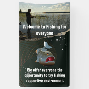 The fisherman. Happy fishing Banner