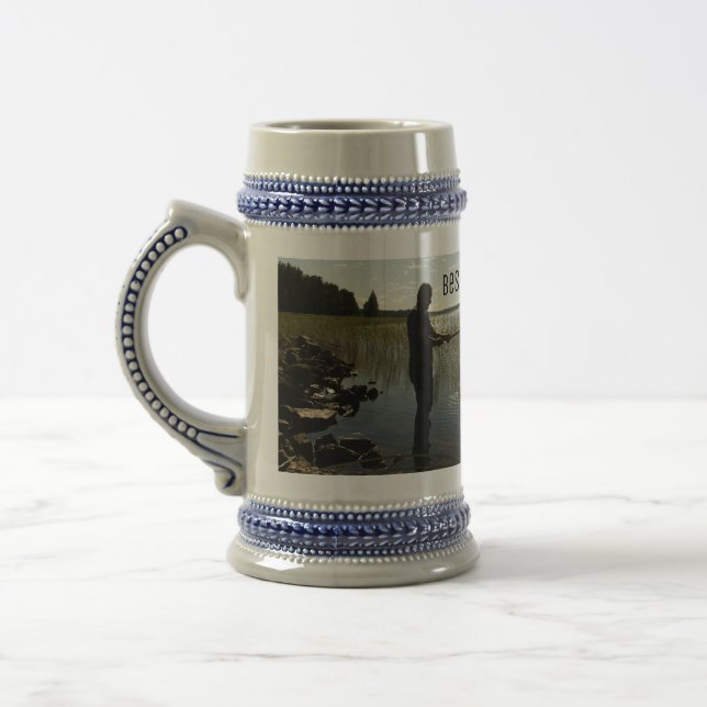 The fisherman. Happy fishing Beer Stein (Left)