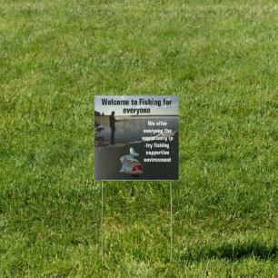 The fisherman. Happy fishing Sign