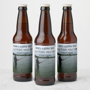 The fisherman in the evening beer bottle label