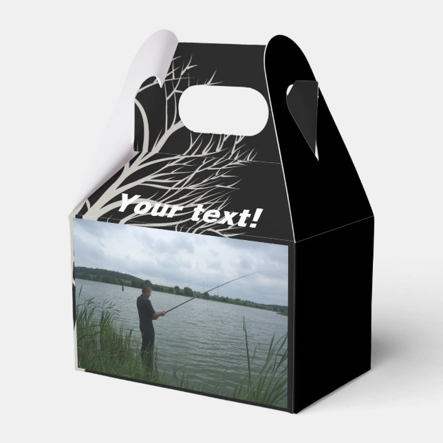 The fisherman in the evening favor boxes (Front Side)