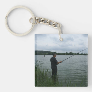 The fisherman in the evening keychain