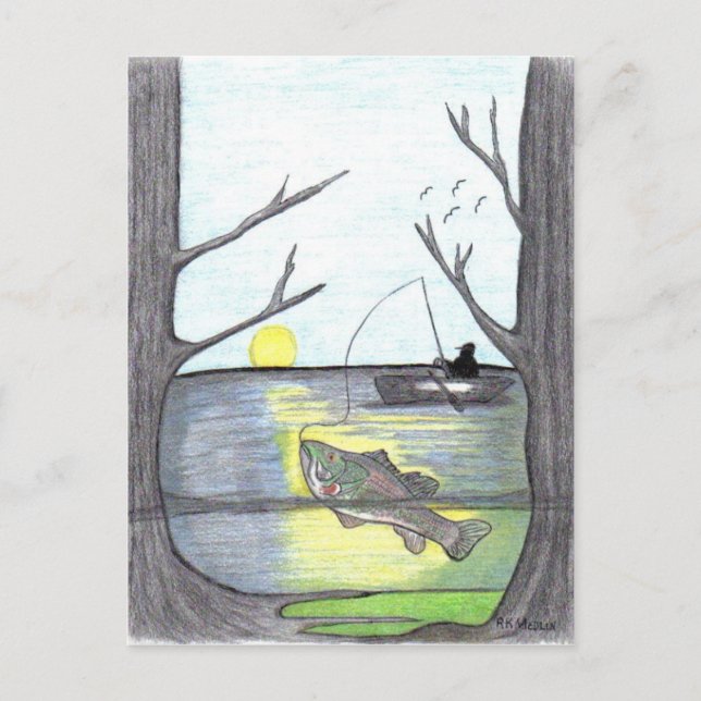 " The Fisherman " Postcard (Front)