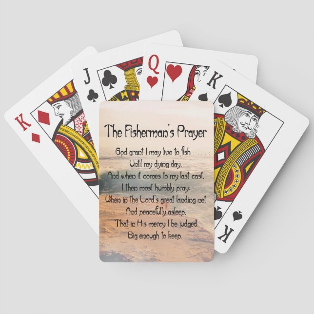 The Fishermans Prayer Poker Cards (Back)