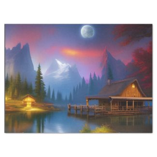 The Fishing Cabin in the Cove under the Moon  