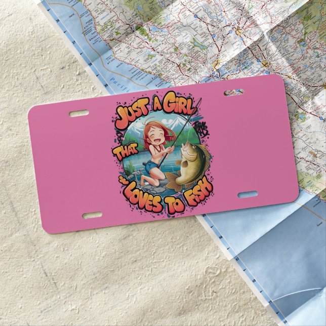 The Fishing Enthusiast License Plate (In Situ)