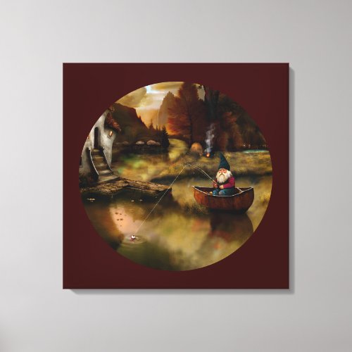 The Fishing Gnome Canvas Print