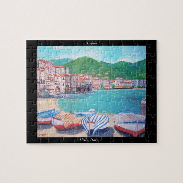 The fishing village of Cefalu - Jigsaw Puzzle (Horizontal)