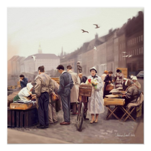 The Fishmarket on Gammel Strand Poster (Front)