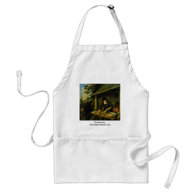 The Fishwife,  By Ostade Adriaen Van Adult Apron (Front)