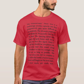 The FitnessGram Pacer Test full script  T-Shirt