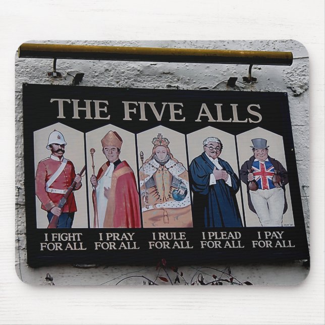 The Five Alls UK Funny Sign Mouse Pad (Front)