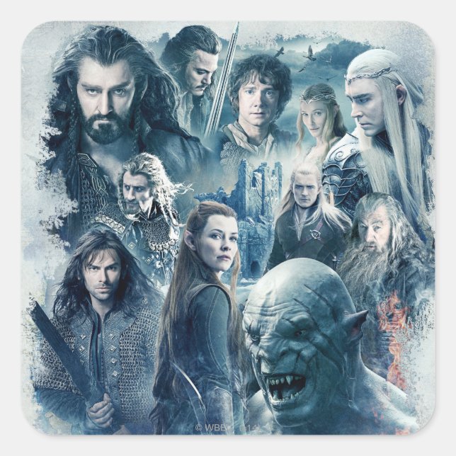 The Five Armies Character Graphic Square Sticker (Front)