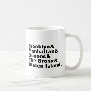 The Five Boroughs of New York City Coffee Mug