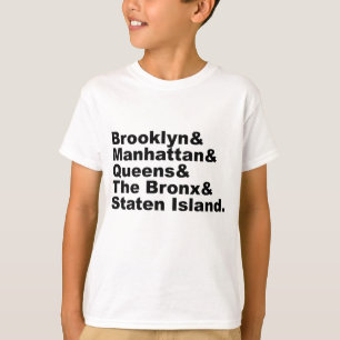 The Five Boroughs of New York City T-Shirt