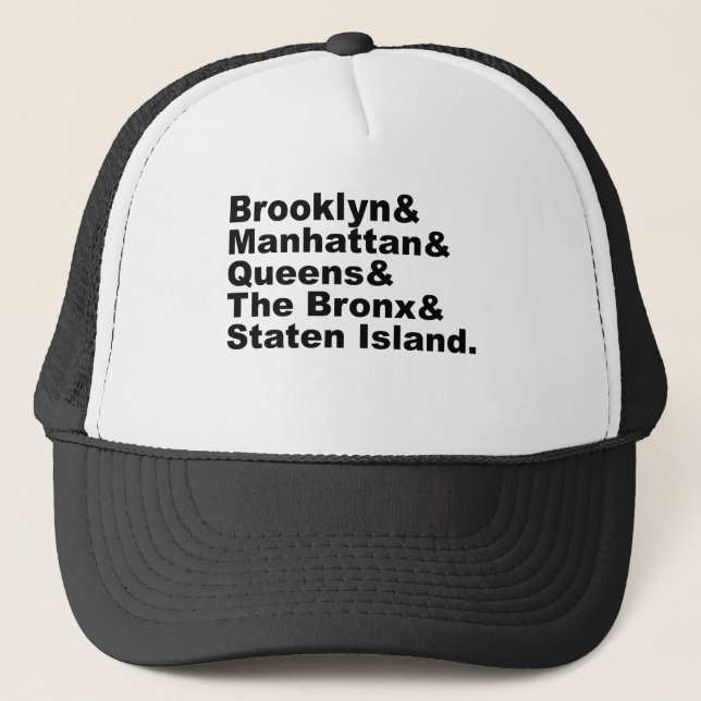 The Five Boroughs of New York City Trucker Hat (Front)