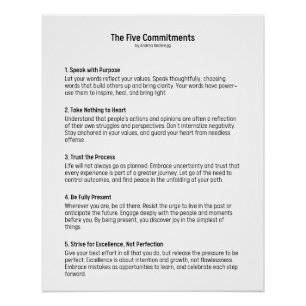 The Five Commitments Poster