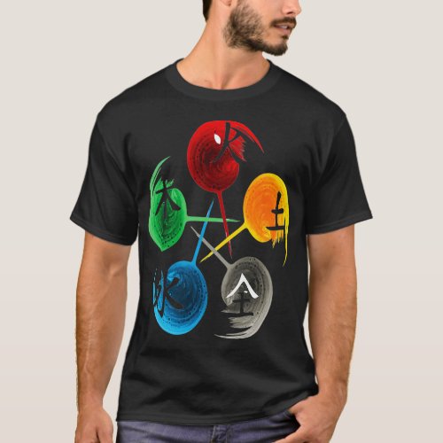 The Five Elements Of Qigong Tai Chi t Design T_Shirt