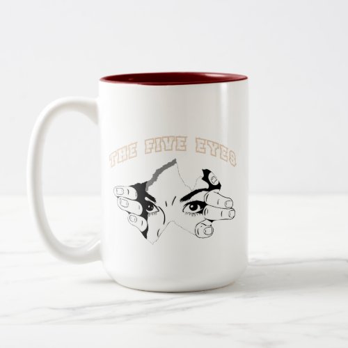 THE FIVE EYES Combination Artwork Two_Tone Coffee Mug