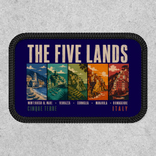 The Five Lands Cinque Terre Italy Illustration Patch
