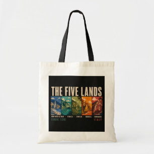 The Five Lands Cinque Terre Italy Illustration Tote Bag