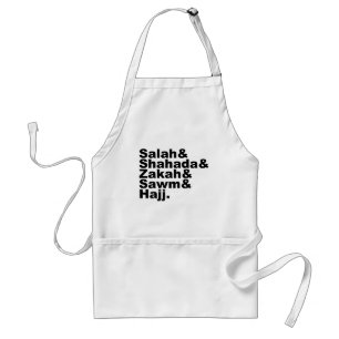 The Five Pillars of Islam Muslim Prayer Faith Adult Apron