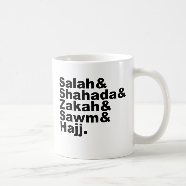 The Five Pillars of Islam | Muslim Prayer Faith Coffee Mug (Right)
