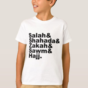 The Five Pillars of Islam   Muslim Prayer Faith T-Shirt